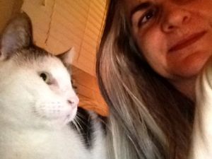 A selfie of me and Bunny. I can't remember which one of us snapped the candid shot! Probably me, since Bunny almost never had her phone with her.